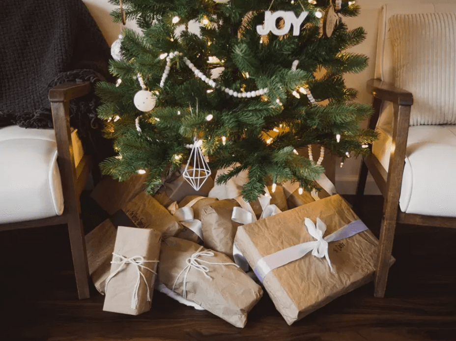 Christmas tree with presents